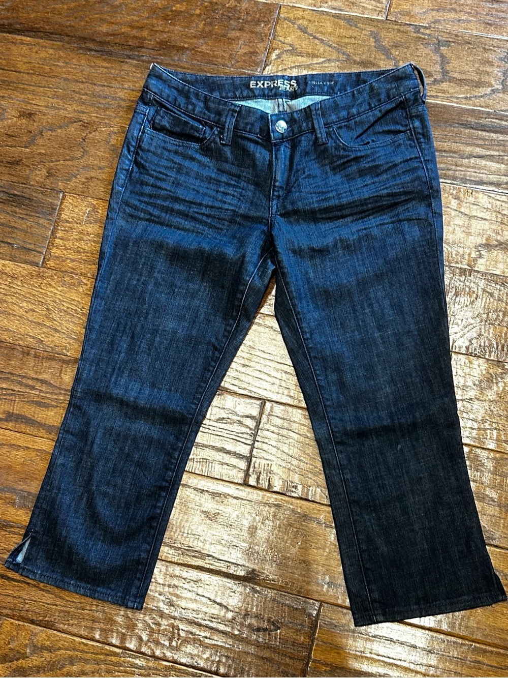Express Women’s Dark Indigo Cropped Jeans, Size 10